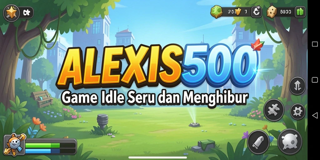 Screenshot gameplay ALEXIS500 yang menggambarkan aksi Idle yang menarik.