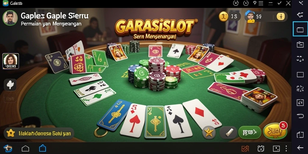 Screenshot menarik dari gameplay seru Gaple di GARASISLOT.