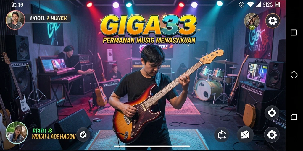 Tampilan menarik dari gameplay GIGA33 saat memainkan lagu.