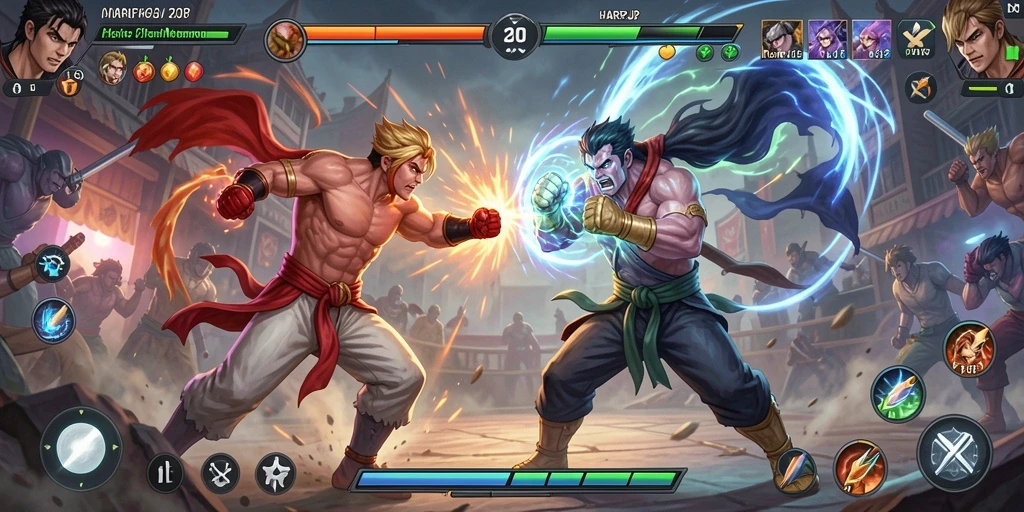 Tangkapan layar gameplay HARAPJP dengan aksi pertarungan yang mendebarkan.