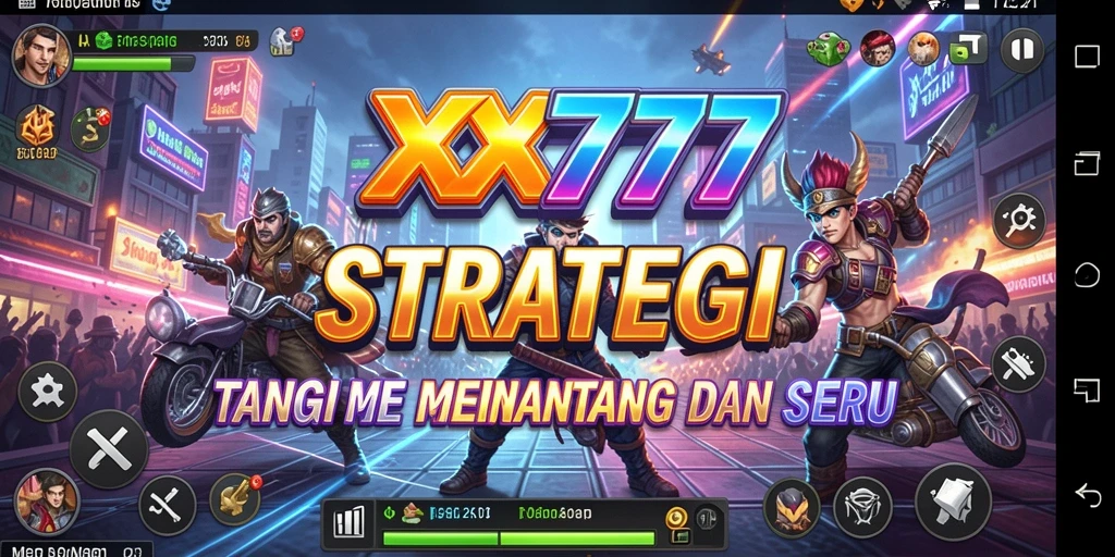Tampilan menarik gameplay strategis XXX777 di arena pertempuran.
